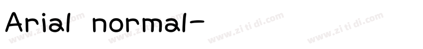 Arial normal字体转换